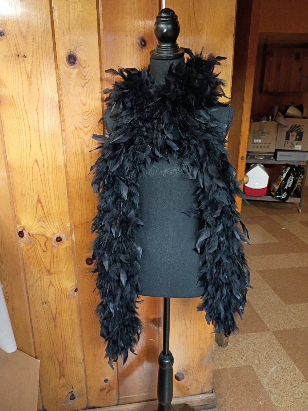 Black Feather Boa 90"